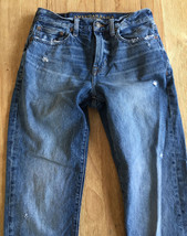 Men American Eagle Dad Jean Medium Wash Distressed Jeans Tag 30x34 actua... - $39.00