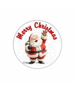 Santa Claus Merry Christmas Round Dot Stickers Set, 1.2" &amp; 1.5" - $6.45