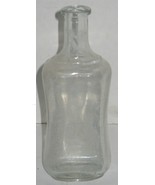 Vintage Glass Bottle Hourglass Shape Vase Prop Display Use Barn Dump Dig - $8.91