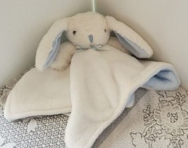 Nuby Blue White Bunny Baby Blanket Soft Security Lovey Plush Rabbit Comforter  - £12.85 GBP