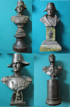 Napoleon Bust Brass Finial Salvage Figurines Sculpture Paperweight A - £160.08 GBP