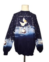 Vtg Artisan Sunschein Designs Angel Winter Scene Sweatshirt Sz M Christm... - £19.28 GBP