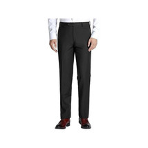 Men Renoir Flat Front Suit Separate Pants Slim Fit Slacks 201-1 Black image 10