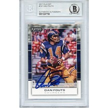 Dan Fouts San Diego Chargers Signed 2017 Football Beckett BGS On-Card Auto Slab - £69.56 GBP