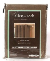 1 Count Allen &amp; Roth Whinfell Camel 52&quot; X 84&quot; Grommet Top Panel Polyeste... - £25.19 GBP