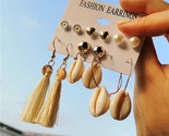 Ge bohemian sea shell tassel dangle earrings set for women girl 2019 new statement thumb155 crop