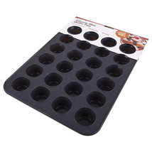 Daily Bake Silicone 24-Cup Mini Muffin Pan - Charcoal - £36.34 GBP