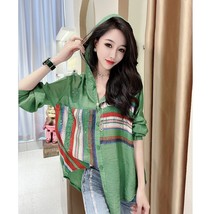2022 spring and summer new heavy industry letter hot drill shirt women&#39;s fashion - £75.56 GBP