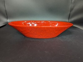 MCM Ceramiche Alfa Oval Bowl  Red Oblong Made in Italy  - £23.70 GBP