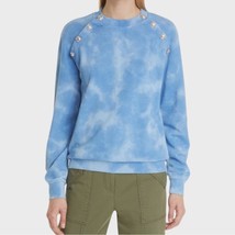 DEREK LAM 10 CROSBY Lucie Sailor Sweatshirt in Light Indigo Tie Dye size medium - $47.41