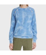 DEREK LAM 10 CROSBY Lucie Sailor Sweatshirt in Light Indigo Tie Dye size... - $47.41