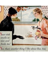 Bon Ami Household Cleaner 1934 Advertisement Full Page Lithograph Kitche... - $41.35 CAD