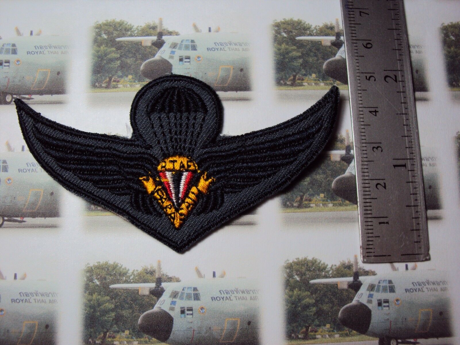 Bid RARE Parasail Royal Thai Air Force Free faller Para Wings RTAF Badge... - $4.99