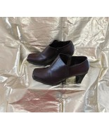 NIB HILLARD &amp; HANSON Brown Leather Spice Chunky Heel Ankle Boots Shoe Si... - $20.56 CAD