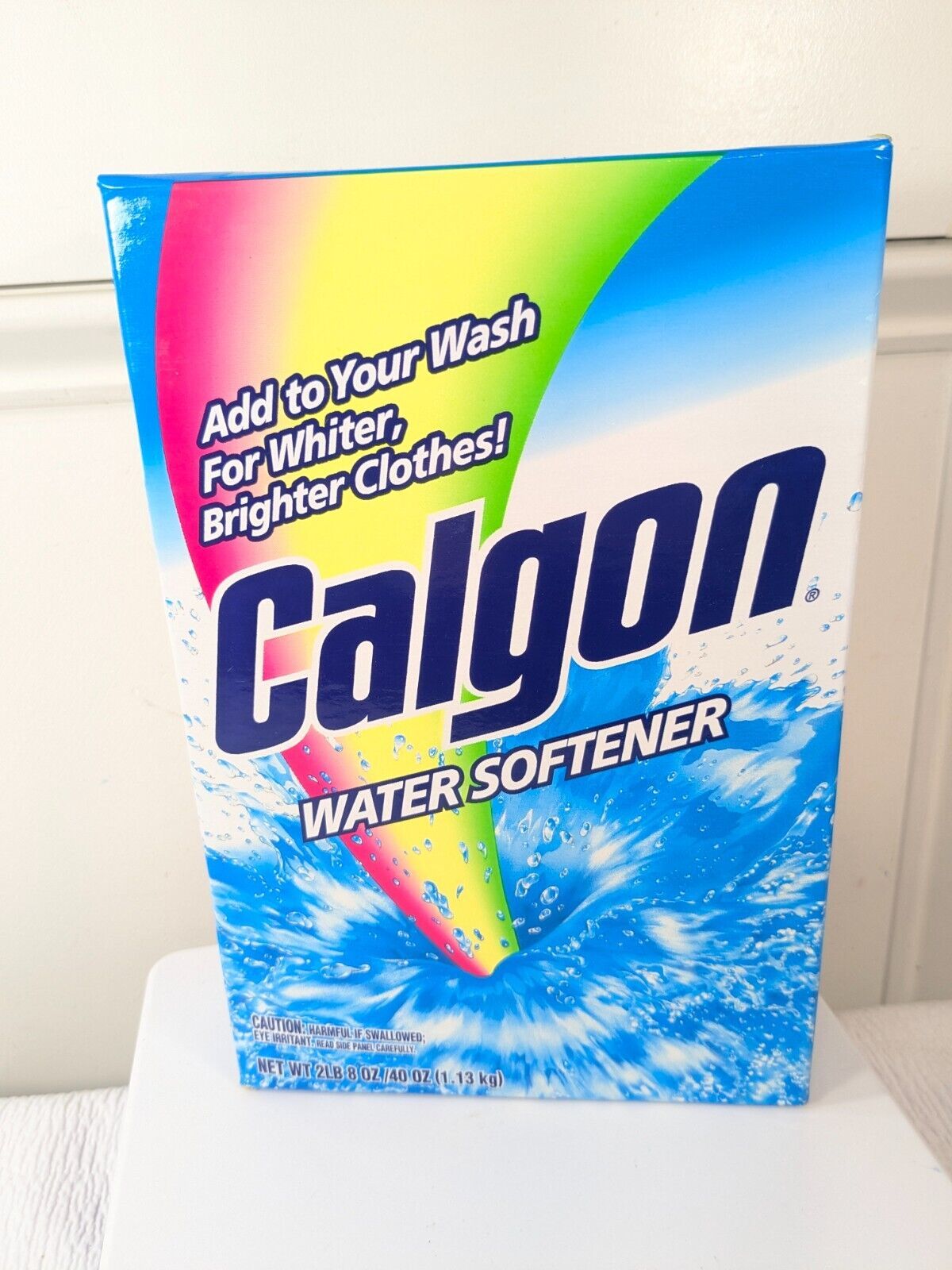 Calgon Water Softener Powder Box 40oz whiter brighter clothes laundry READ - $20.00
