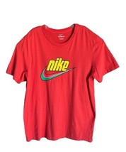 Nike Keep It Clean T-Shirt Tee Mens Size XL Red Big Swoosh 70&#39;s Casual - $13.10