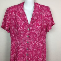 Dressbarn Women&#39;s Hot Pink Beachy Long Maxi Dress Casual Spring Summer S... - £31.45 GBP