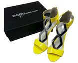 BCBGeneration Yellow High Heels Size 6M/36 Back Zipper 100% Authentic - $58.41