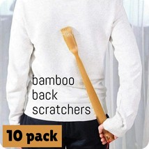 10 pack - Real Bamboo Wood Back Scratcher 18&quot; Long Reach Itch Relief Tool - $20.73 CAD