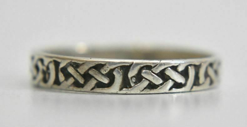 Celtic band slender Irish knot ring sterling silver thumb men women Size 12.75 Item image 4