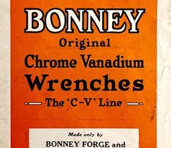 Bonney Chrome Vanadium Wrenches 1930s Advertisement Elms Hardware Maine ... - €21,53 EUR