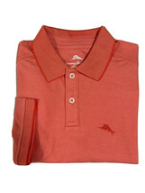 TOMMY BAHAMA SHORT SLEEVE 2 BUTTON POLO SHIRT DARK CORAL - £21.99 GBP