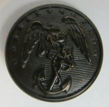 (1) Civil War USMC Marine Brass Button Waterbury Co Eagle Anchor Large 1... - £21.80 GBP