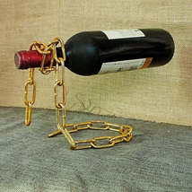 TYJJ-023 Multifunctional Three-dimensional Chain Wine Bottle Rack Home Decorativ - £3.15 GBP