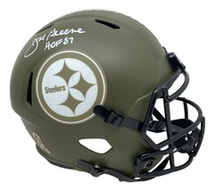 Joe Greene Unterzeichnet Steelers FS Gruß Sich Service Speed Replik Helm Hof 87 - £383.57 GBP