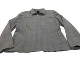 Rafaella Gray Jacket Size 14 Zipper Rayon Spandex Lined Pockets - £35.95 GBP