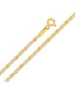 REAL 14k Tri-tone Gold 2.1mm Flat Oval Link Chain Necklace 16" 18" 20" 2... - $403.00+