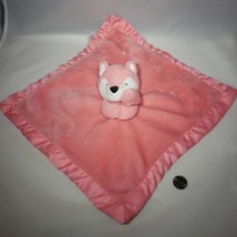 Carter&#39;s Pink White Fox Security Blanket Baby Infant Girls Plush Lovey T... - $22.95