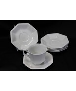Johnson Bros Heritage Octagon Saucers + 1 Cup Beaded  Lot of 7 - $30.87 CAD