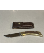 Vintage Gerber Folding Sportsman III 3 Knife &amp; Original Sheath Factory E... - £114.08 GBP