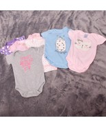Mixed Lot of 6 bodysuits Baby Girl Size 0-3 months - $228.46 MXN