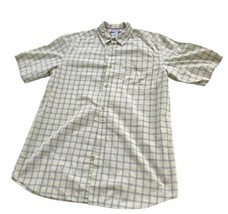 Columbia mens button front shirt size LT short sleeve plaid - £13.14 GBP