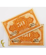 1919 Russie Est Sibérie 50 Kopeks 2 PC Note Lote (VF) Très Fin État - $82.18 CAD