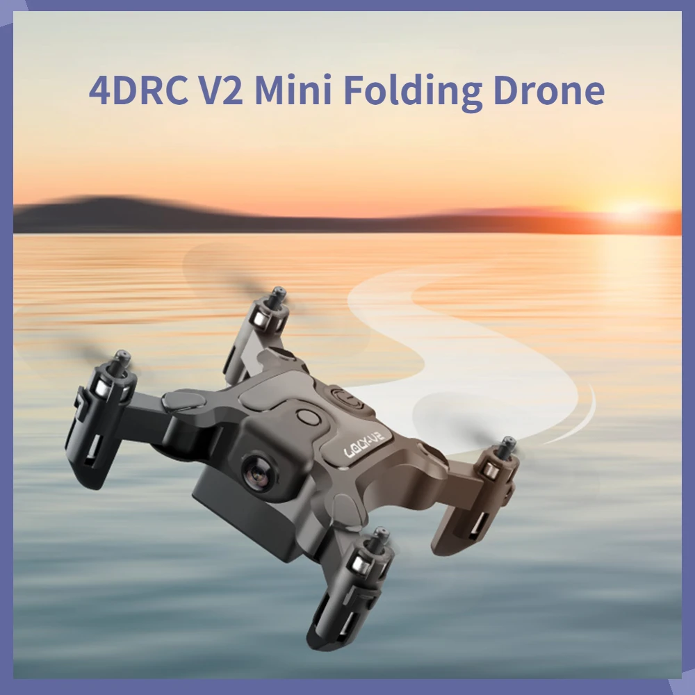 4DRC V2 Mini Micro Foldable Quadcopter RC Drone HD Camera APP Control Quadcopt - £44.29 GBP+