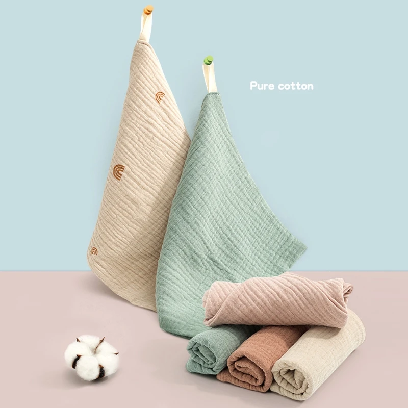 Play 5 Pcs Towel Baby Face cloth Baby Bath Towel Handkerchief Cotton Burp Cloth  - £22.91 GBP