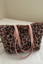 Leopard Fluff Tote Bag - $20.99