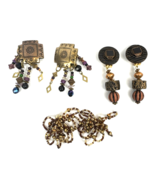 Vintage Clip On Earring Lot Southwest Earrings Beaded Dangle Ethnic Drop - $29.00