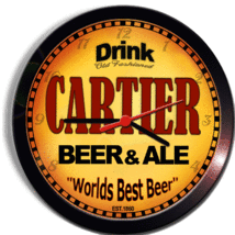 CARTIER BEER and ALE BREWERY CERVEZA WALL CLOCK - $29.99