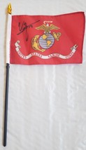 Motley Crue singer Vince Neil signed US Marine Corps 6 x 4 Flag - £59.91 GBP