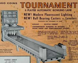 Chicago Coin Tournament Arcade FLYER Original UNUSED Bowling Alley Game 1964 - £19.67 GBP