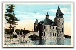 Bell Tower Heart Island Alexandria Bay Thousand Islands NY UNP WB Postcard P27 - £2.64 GBP