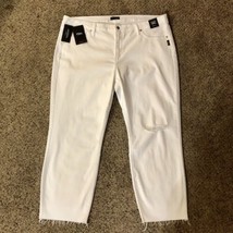 Silver Jeans White Crop Pants Womens 22W NEW L27 - $28.71