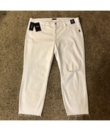 Silver Jeans White Crop Pants Womens 22W NEW L27 - £22.55 GBP