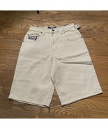 NWT Vtg BHPC White Jean Shorts Wide Leg Sz 32 Beverly Hills Polo Club Ba... - £21.20 GBP