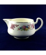 Homer Laughlin Vintage 40s Creamer Brittany Majestic Floral Golden Rim 1944 - $61.15
