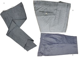 Pantalons Homme Classiques Légers Gris Bleu Été 2 Dart Tailles Petit - £43.98 GBP+